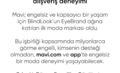 Mavi’den görme engelli bireyler için