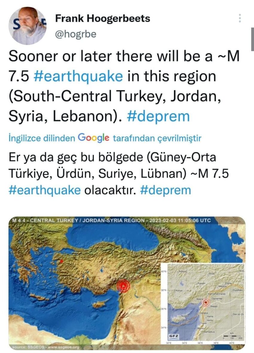 Deprem Kahini Frank Hoogerbeets’ten Günler Öncesinden “Deprem Olacak!” Bilgisi Gelmişti!